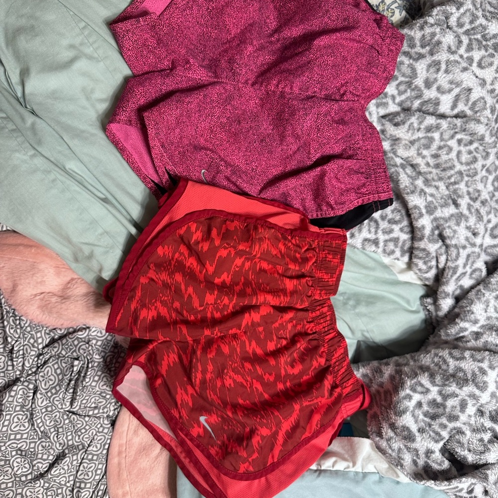 Nike Vibrant Pink and Red Shorts Duo